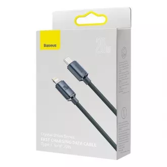 Baseus Crystal Shine Series USB-C Lightning 20W 1, 2m cablu de date, negru
