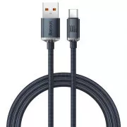 Baseus Crystal Shine Series USB-A/USB-C 100W 1, 2m cablu de încărcare/ date, negru