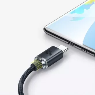 Baseus Crystal Shine Series USB-A/USB-C 100W 1, 2m cablu de încărcare/ date, negru Baseus Crystal Shine Series USB-A/USB-C 100W 1, 2m cablu de încărcare/ date, negru