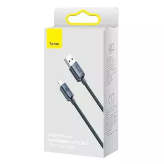 Baseus Crystal Shine Series USB-A/USB-C 100W 1, 2m cablu de încărcare/ date, negru Baseus Crystal Shine Series USB-A/USB-C 100W 1, 2m cablu de încărcare/ date, negru