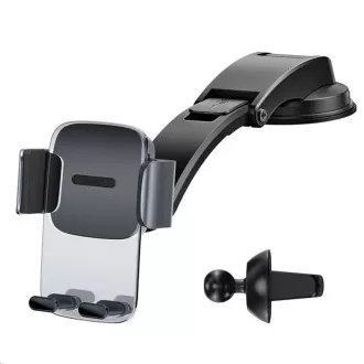 Suport auto Baseus Easy Control Clamp cu braț SET negru