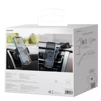 Suport auto Baseus Easy Control Clamp cu braț SET negru
