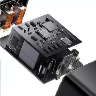 Baseus Compact Fast Charging Adapter 2x USB-A, 1x Type-C 30W negru