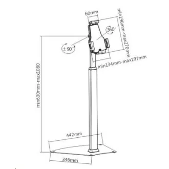 Suport de tabletă blocabil Fiber Mounts TAGATA2