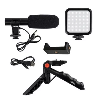 Doerr Vlogging Kit VL-5 Microfon lumina video pentru SmartPhone