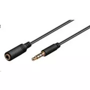 Cablu PREMIUMCORD Jack 3, 5mm 4 pin M/F 1m pentru Apple iPhone, iPad, iPod