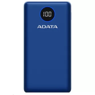 ADATA PowerBank P20000QCD - baterie externă pentru mobil/tabletă 20000mAh, 2, 1A, albastru (74Wh) ADATA PowerBank P20000QCD - baterie externă pentru mobil/tabletă 20000mAh, 2, 1A, albastru (74Wh)