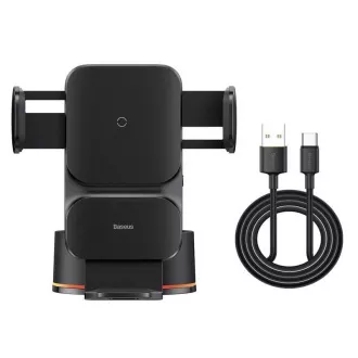 Baseus Wisdom Suport de aliniere automată Baseus Wisdom cu încărcare wireless 15W, negru Baseus Wisdom Suport de aliniere automată Baseus Wisdom cu încărcare wireless 15W, negru
