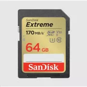 Card SanDisk SDXC 64GB Extreme (170 MB/s Clasa 10, UHS-I U3 V30)