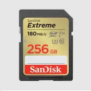 Card SanDisk SDXC 256GB Extreme (190 MB/s Clasa 10, UHS-I U3 V30)