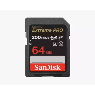 Card SanDisk SDXC 64GB Extreme PRO (200 MB/s Clasa 10, UHS-I U3 V30)