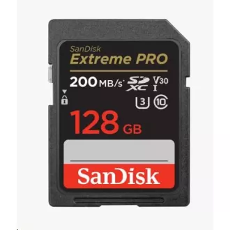 Card SanDisk SDXC 128GB Extreme PRO (200 MB/s Clasa 10, UHS-I U3 V30)