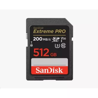 Card SanDisk SDXC 512GB Extreme PRO (200 MB/s Clasa 10, UHS-I U3 V30)