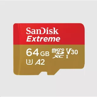 Card SanDisk micro SDXC 64GB Extreme (170 MB/s Class 10, UHS-I U3 V30)   adaptor