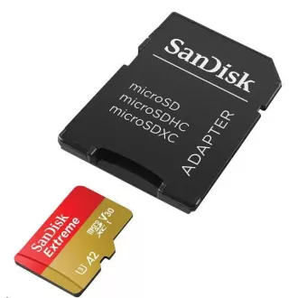Card SanDisk micro SDXC 256GB Extreme (190 MB/s Class 10, UHS-I U3 V30)   adaptor