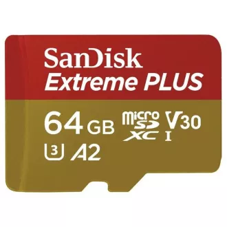 Card SanDisk micro SDXC 64GB Extreme PLUS (200 MB/s Class 10, UHS-I U3 V30)   adaptor