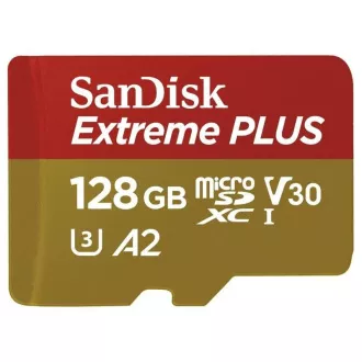 Card SanDisk micro SDXC 128GB Extreme PLUS (200 MB/s Class 10, UHS-I U3 V30)   adaptor