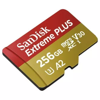 Card SanDisk micro SDXC 256GB Extreme PLUS (200 MB/s Class 10, UHS-I U3 V30) adaptor Card SanDisk micro SDXC 256GB Extreme PLUS (200 MB/s Class 10, UHS-I U3 V30) adaptor