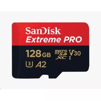 Card SanDisk micro SDXC 128GB Extreme PRO (200 MB/s Class 10, UHS-I U3 V30)   adaptor