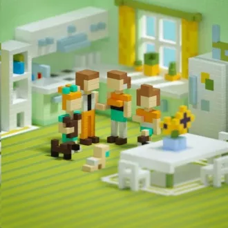 PIXIO Happy Family set de construcție magnetic PIXIO