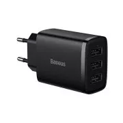 Baseus Compact Charger 3U 17W EU, negru