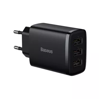 Baseus Compact Charger 3U 17W EU, negru