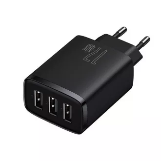 Baseus Compact Charger 3U 17W EU, negru
