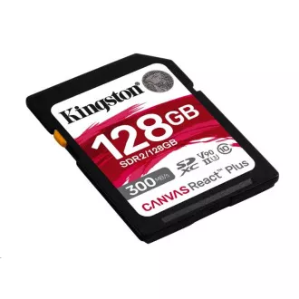Kingston 128GB Canvas React Plus SDXC UHS-II 300R/260W U3 V90 pentru Full HD/4K/8K