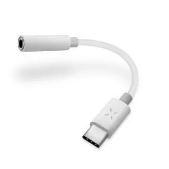Reducere FIXED USB-C la jack de 3,5 mm cu cip DAC, alb Reducere FIXED USB-C la jack de 3,5 mm cu cip DAC, alb