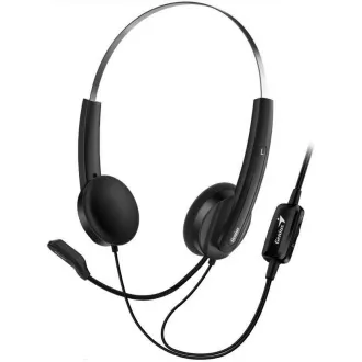 Căști GENIUS HS-220U/ USB/ negru-argintiu