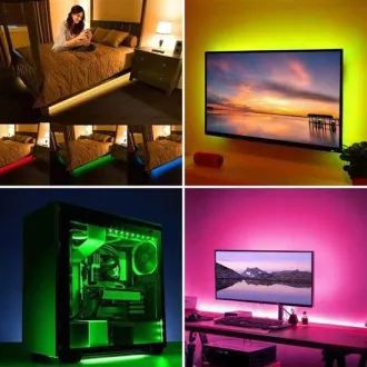 Solight LED RGB Strip pentru TV, 2x 50cm, USB, comutator, telecomandă