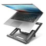AXAGON STND-L, suport metalic pentru laptopuri 10"-17.3", 4 înălțimi reglabile, gri