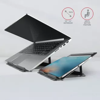 AXAGON STND-L, suport metalic pentru laptopuri 10"-17.3", 4 înălțimi reglabile, gri AXAGON STND-L, suport metalic pentru laptopuri 10"-17.3", 4 înălțimi reglabile, gri