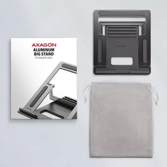 AXAGON STND-L, suport metalic pentru laptopuri 10"-17.3", 4 înălțimi reglabile, gri AXAGON STND-L, suport metalic pentru laptopuri 10"-17.3", 4 înălțimi reglabile, gri
