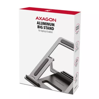 AXAGON STND-L, suport metalic pentru laptopuri 10"-17.3", 4 înălțimi reglabile, gri AXAGON STND-L, suport metalic pentru laptopuri 10"-17.3", 4 înălțimi reglabile, gri