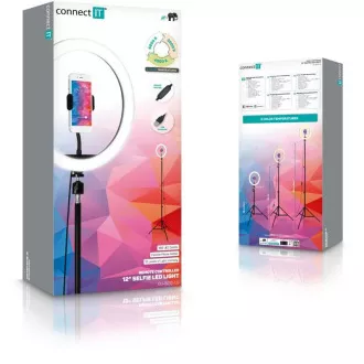 CONNECT IT Selfie12Ring circular de 12" cu LED   trepied 2, 1 m