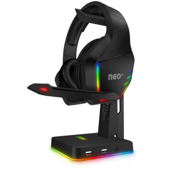 CONNECT IT NEO Stand-It NEO Stand-It RGB suport pentru căști hub USB, negru CONNECT IT NEO Stand-It NEO Stand-It RGB suport pentru căști hub USB, negru