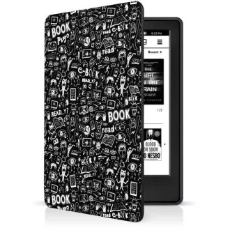 Husă CONNECT IT pentru Amazon Kindle 2021 (a 11-a generație), DOODLE negru