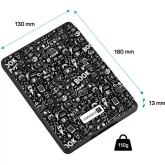 Husă CONNECT IT pentru Amazon Kindle 2021 (a 11-a generație), DOODLE negru