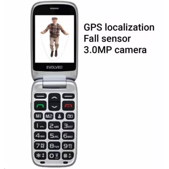 EVOLVEO EasyPhone FP, telefon mobil rabatabil de 2,8" pentru seniori cu suport de încărcare, roșu EVOLVEO EasyPhone FP, telefon mobil rabatabil de 2,8" pentru seniori cu suport de încărcare, roșu