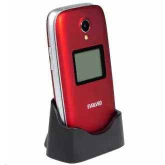 EVOLVEO EasyPhone FP, telefon mobil rabatabil de 2,8" pentru seniori cu suport de încărcare, roșu EVOLVEO EasyPhone FP, telefon mobil rabatabil de 2,8" pentru seniori cu suport de încărcare, roșu
