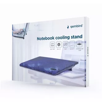 GEMBIRD Suport pentru laptopuri NBS-2F15-05, pentru laptopuri de până la 15, 6", LED, negru