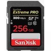 Card SanDisk SDHC 256GB Extreme PRO (300 MB/s, Clasa 10, UHS-II U3 V90)