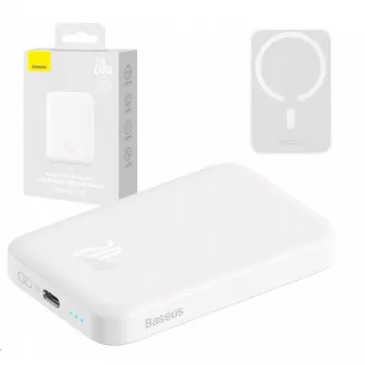Baseus powerbank cu încărcare wireless 6000 mAh (compatibil MagSafe), alb