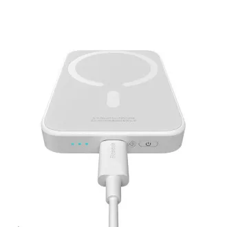 Baseus powerbank cu încărcare wireless 6000 mAh (compatibil MagSafe), alb