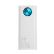 Baseus Amblight powerbank cu afișaj digital QC 30000mAh Overseas Edition   cablu Type-C/Type-C 100W 1m, alb