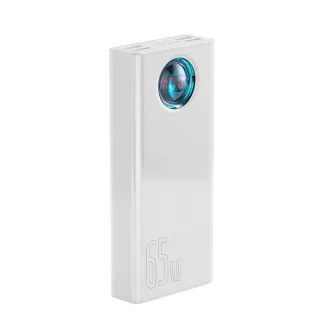 Baseus Amblight powerbank cu afișaj digital QC 30000mAh Overseas Edition cablu Type-C/Type-C 100W 1m, alb Baseus Amblight powerbank cu afișaj digital QC 30000mAh Overseas Edition cablu Type-C/Type-C 100W 1m, alb