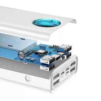Baseus Amblight powerbank cu afișaj digital QC 30000mAh Overseas Edition cablu Type-C/Type-C 100W 1m, alb Baseus Amblight powerbank cu afișaj digital QC 30000mAh Overseas Edition cablu Type-C/Type-C 100W 1m, alb