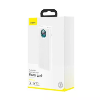 Baseus Amblight powerbank cu afișaj digital QC 30000mAh Overseas Edition cablu Type-C/Type-C 100W 1m, alb Baseus Amblight powerbank cu afișaj digital QC 30000mAh Overseas Edition cablu Type-C/Type-C 100W 1m, alb