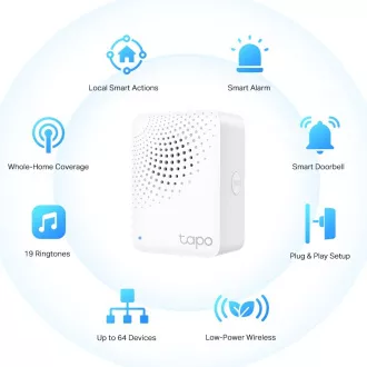 TP-Link Tapo H100 WiFi Smart IoT Hub Tapo cu sonerie (2, 4GHz, certificat Matter)